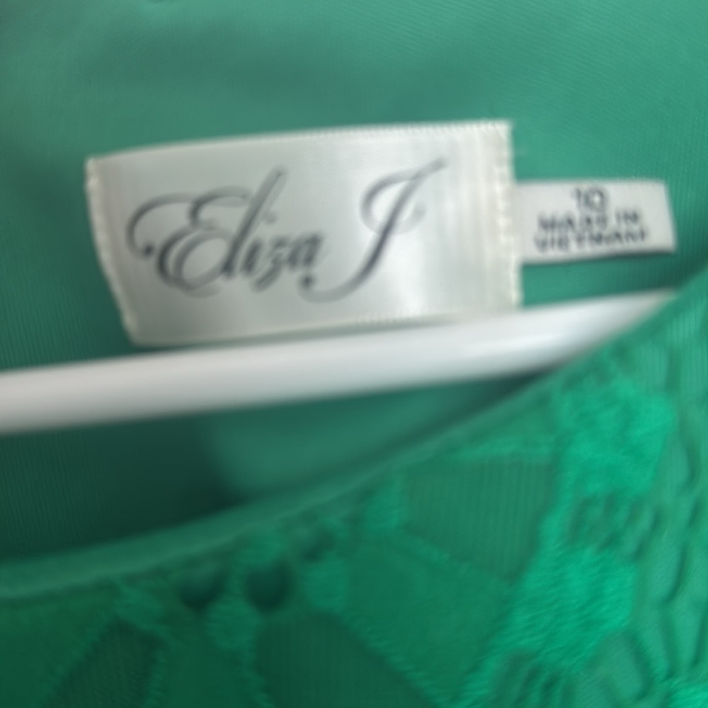 Eliza J Vibrant Green Lace Dress - Picture 4 of 7